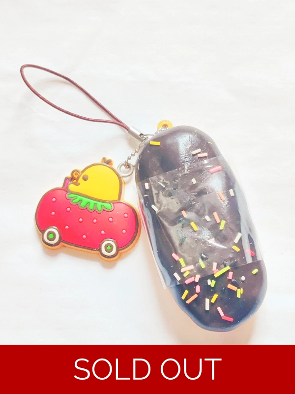 San-x Rilakkuma Kiirotori Squishy Eclair Strap